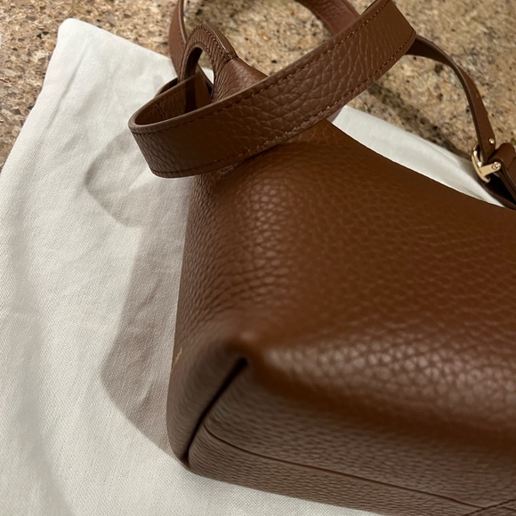 Cuyana Mini Paloma Pebble Leather Chestnut  Shoulder Bag - Picture 7 of 14